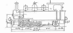 C&MLR 0-6-2T. Drawing courtesy of P S Halton